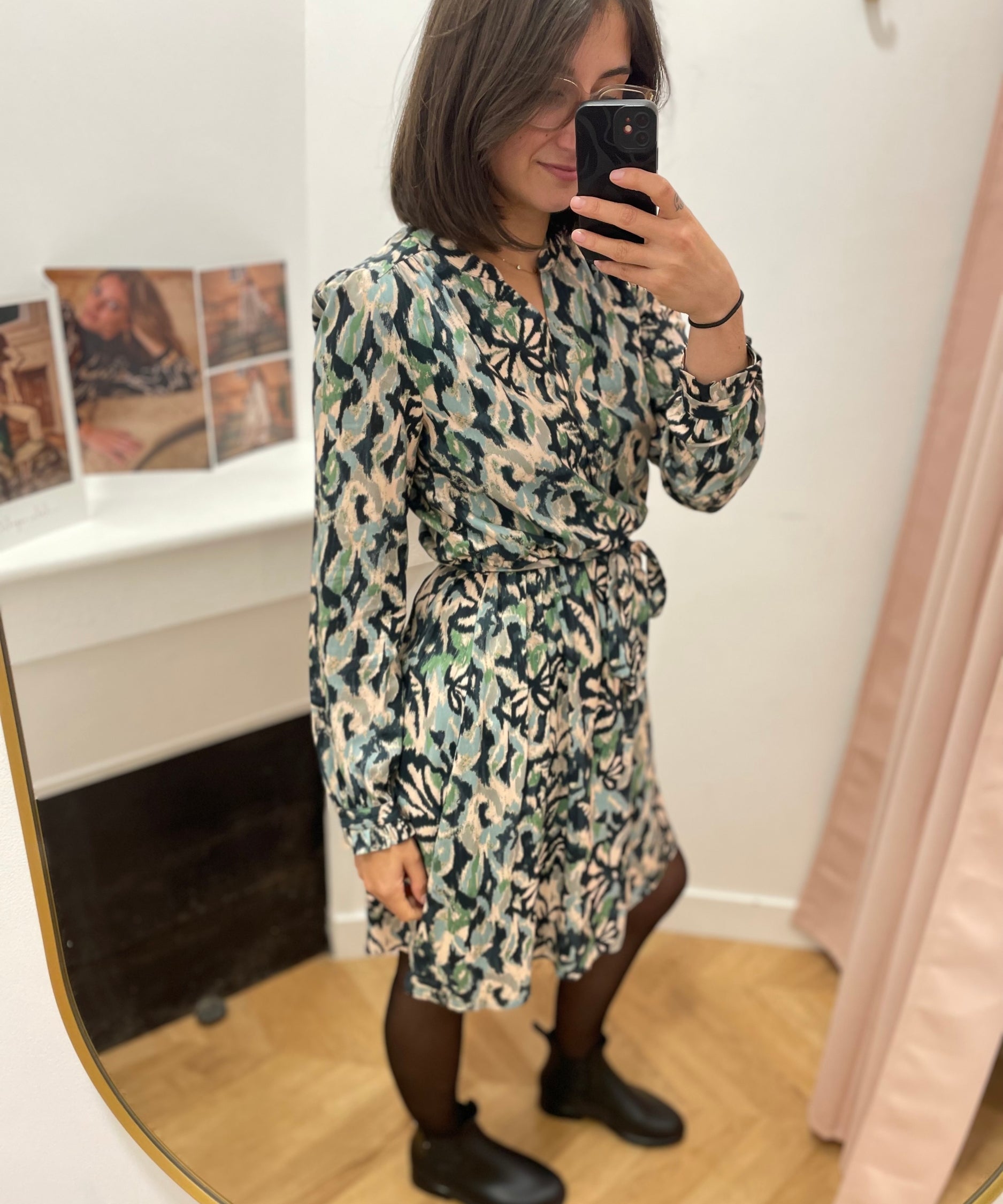 Robe Laura - Sauge - C'EST BEAU LA VIE