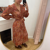 Robe longue bohème Source - Terracotta - GRACE & MILA