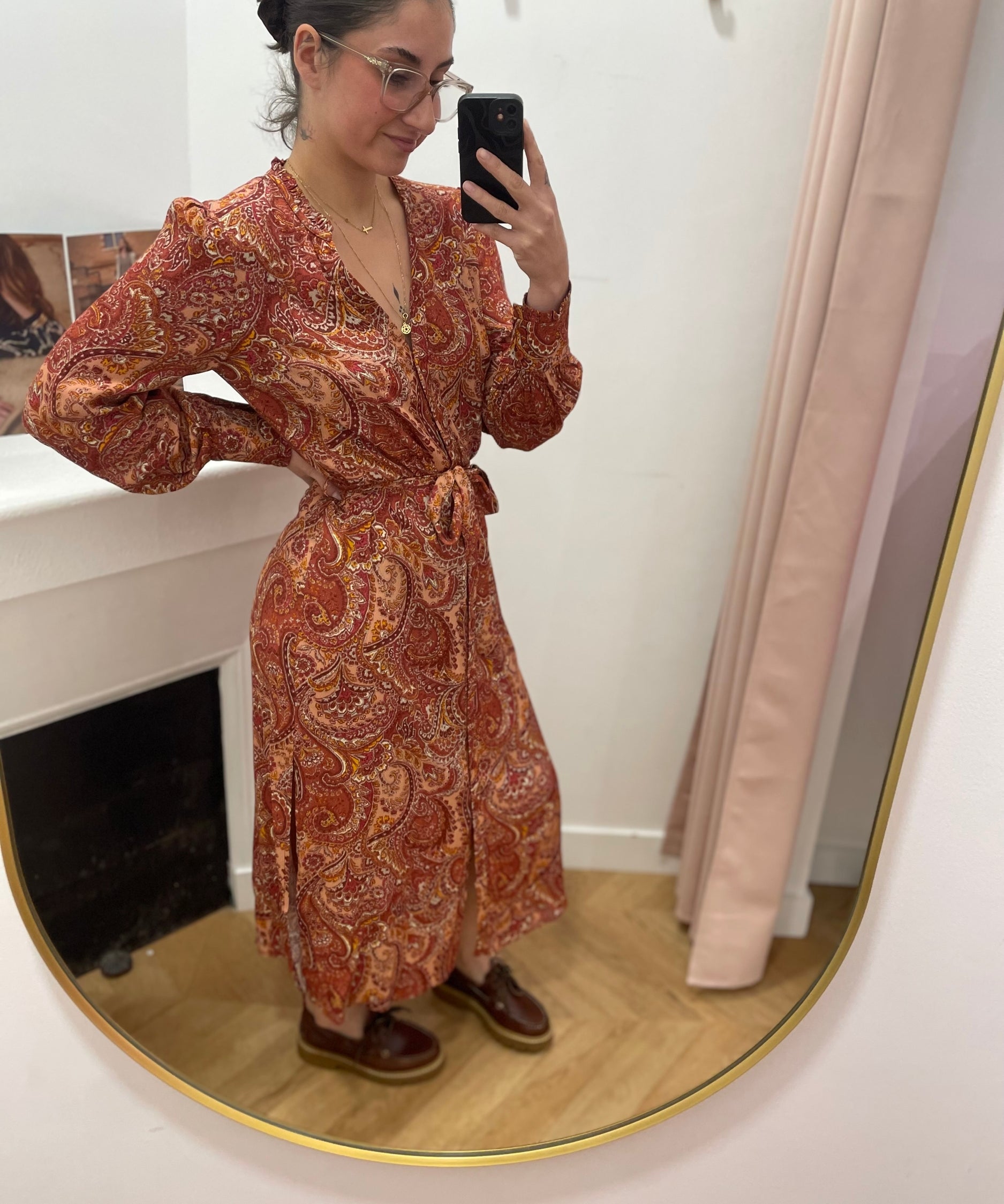 Robe longue bohème Source - Terracotta - GRACE & MILA