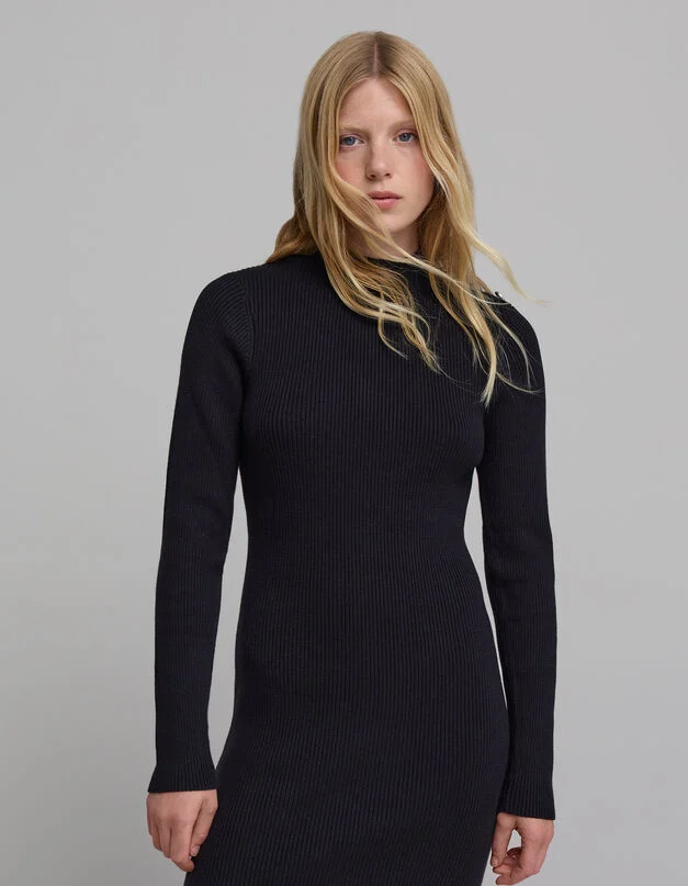 Long knit dress - Black - IKKS WOMEN - Reduced price Women's clothing/ Dresses - Lora LORA Long knit dress - Black - IKKS WOMEN - Reduced price Women's clothing/ Dresses - Lora LORA