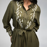 Robe longue Oriany - Olive - AN'GE