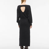 Robe longue en maille Rouseraphine - Meteorite - ROUGE EDIT