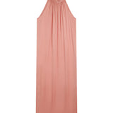 Robe longue en satin avec une encolure montante Rose - Rose - GRACE & MILA