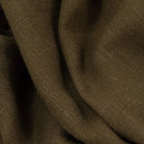 Buttoned linen-blend midi dress - Khaki - I.Code