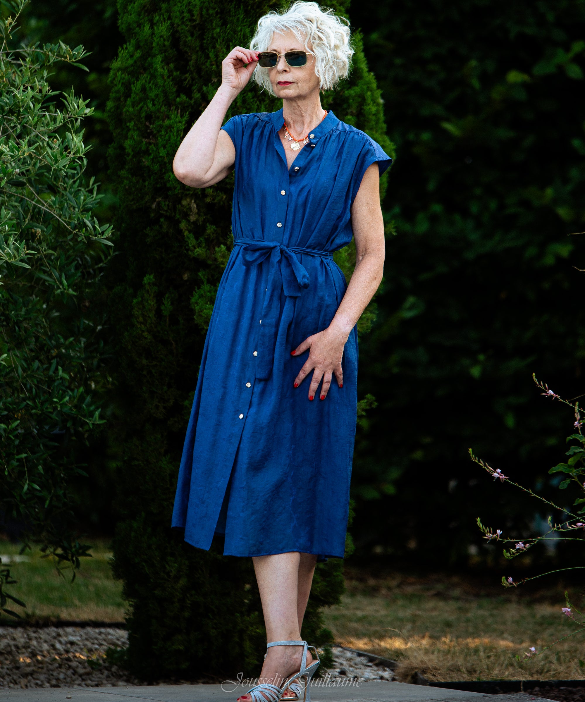 Robe midi Cuba - Bleu nuit - SUNCOO