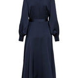 Robe cache-cœur mi-longue VILA Navy Blazer – vue produit de dos