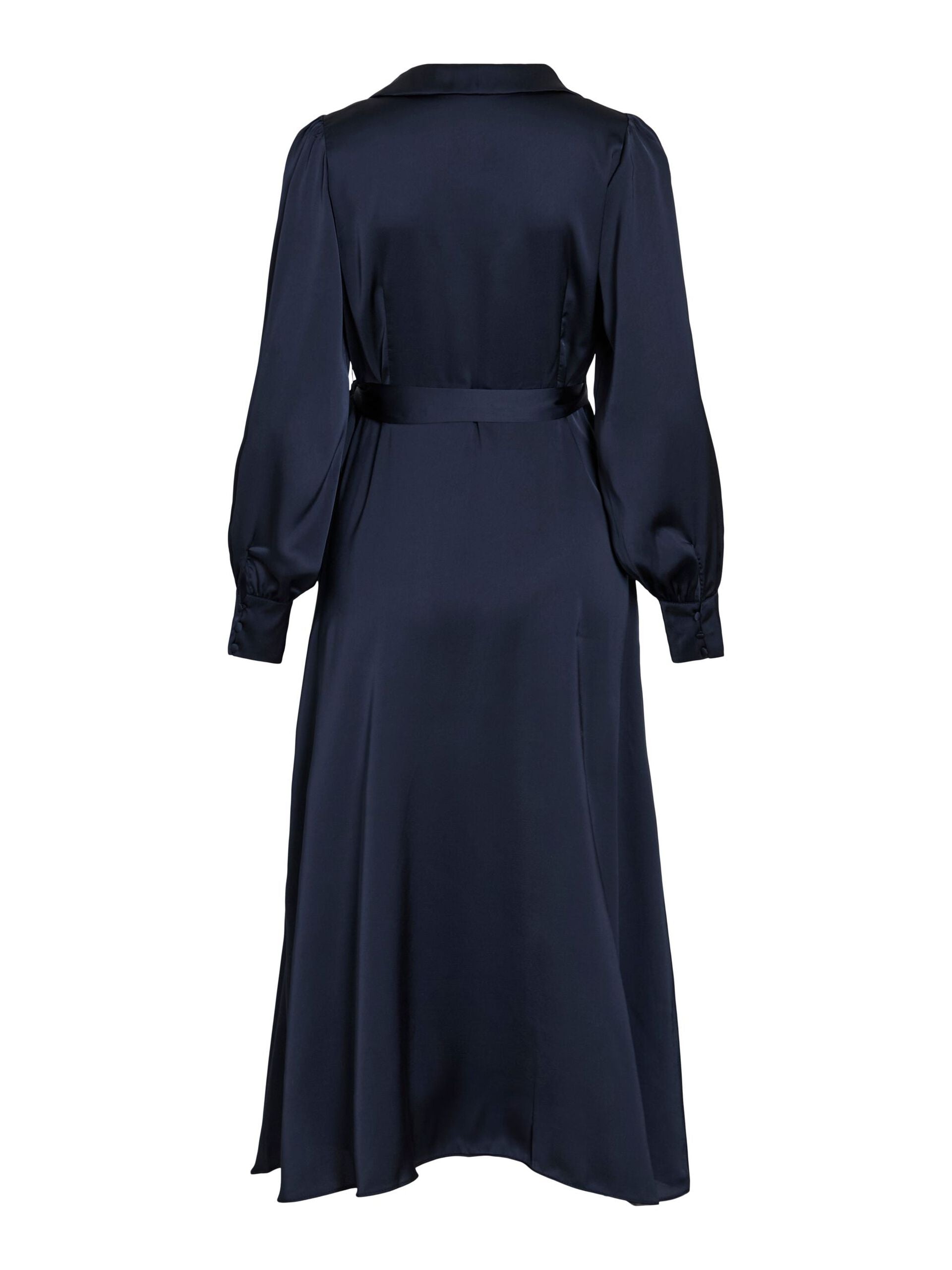 Robe cache-cœur mi-longue VILA Navy Blazer – vue produit de dos