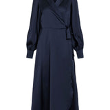 Robe cache-cœur mi-longue VILA Navy Blazer – vue produit de face