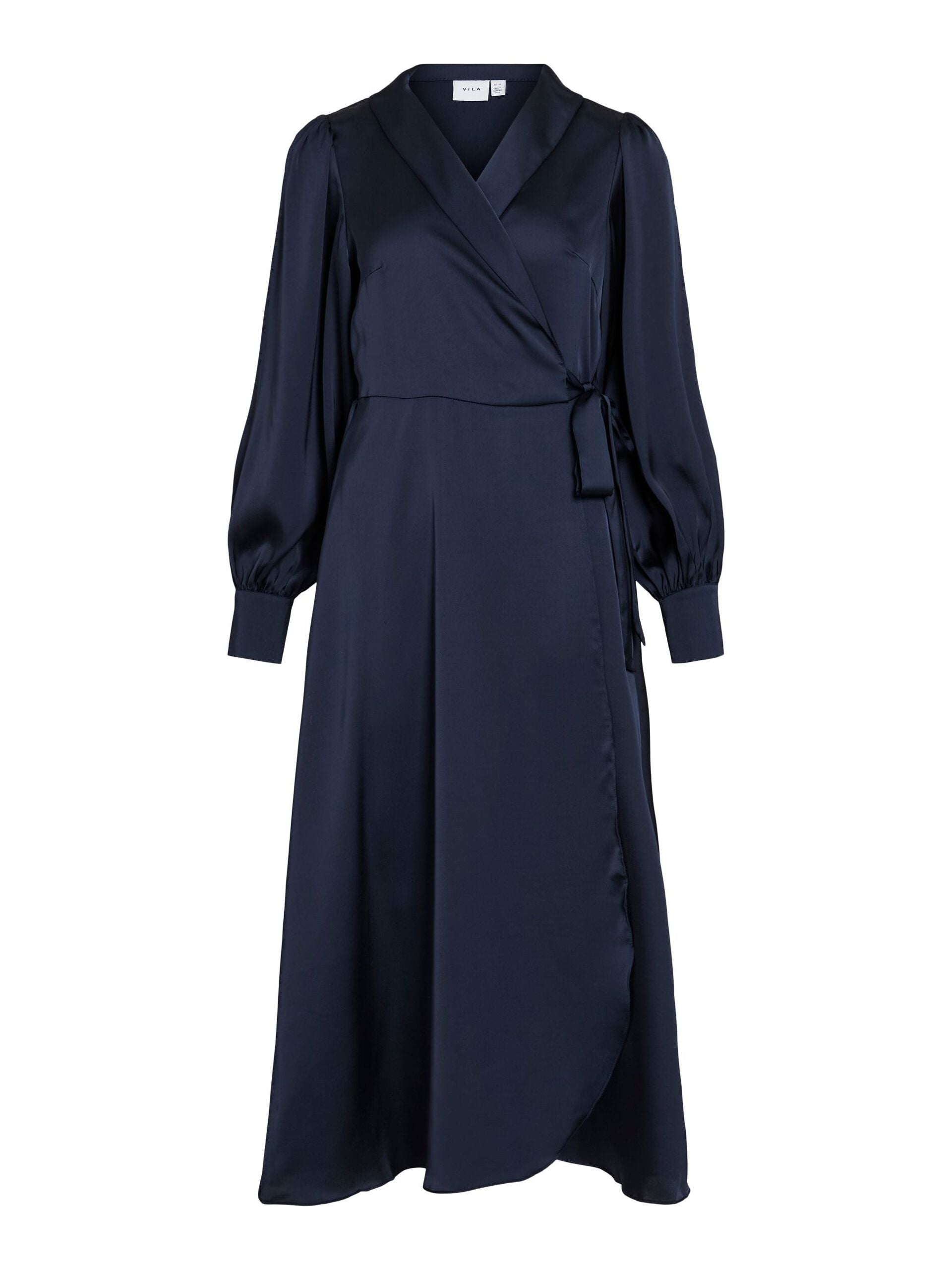 Robe cache-cœur mi-longue VILA Navy Blazer – vue produit de face