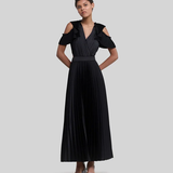 Robe plissée - Noire - IKKS WOMEN