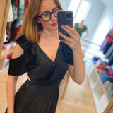 Robe plissée - Noire - IKKS WOMEN