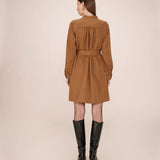 Robe chemise courte Serbia - KAKI - GRACE & MILA