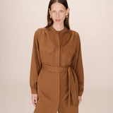 Robe chemise courte Serbia - KAKI - GRACE & MILA