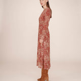 Robe longue bohème Source - Terracotta - GRACE & MILA