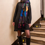 Robe sweat Teana en molleton - Noir - Sun Valley femme