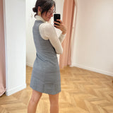 Robe tailleur sans manche Raisy - Prince de galles - LA PETITE ETOILE