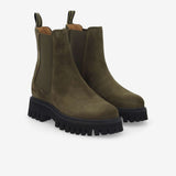 Bottines chelsea crantées en cuir velours Rotterdam - Capres - SCHMOOVE FEMME