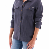 Chemise légère Ruskin - Bleu ardoise - Sun Valley femme