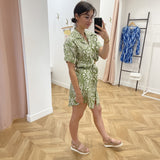 Robe chemise à imprimé jungle - Kaki - SUNCOO