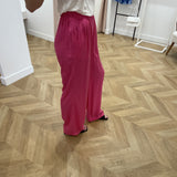 Pantalon large taille haute Juan - Fuchsia - SUNCOO
