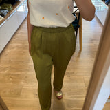 Pantalon fluide satiné Jay - Kaki - Suncoo