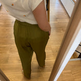 Pantalon fluide satiné Jay - Kaki - Suncoo