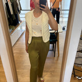 Galad Openwork Detail Cropped Cardigan - Off-white - SUNCOO