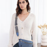 Two-material belt bag with 2 shoulder straps - LORA