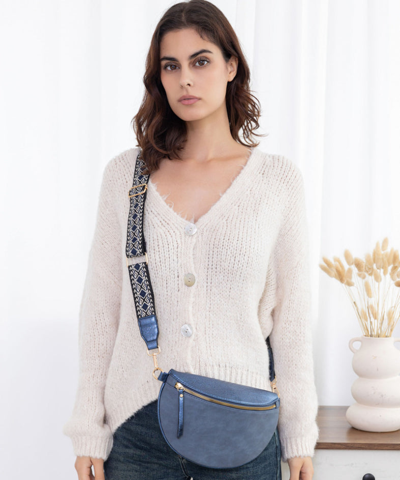 Sac banane bi-matière avec 2 bandoulières - LORA