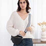 Two-material belt bag with 2 shoulder straps - LORA