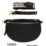 Two-material belt bag with 2 shoulder straps - LORA