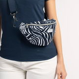 Qoany print fabric fanny pack - Navy blue - Sun Valley women