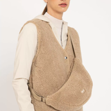 Qolbag Sherpa Fleece Half-Moon Bag - Hazel - SUN VALLEY WOMEN