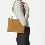 Reporter Leather Pouch Bag - Camel - IKKS BAGS