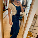 Salopette large en jean - Bleu foncé - I.Code
