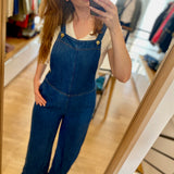 Salopette large en jean - Bleu foncé - I.Code