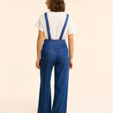 Salopette large en jean - Bleu foncé - I.Code