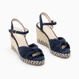 Georgina Wedges - Navy - VANESSA WU
