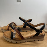 Sandales plateforme à brides fantaisie - Noires - LA BOTTINE SOURIANTE