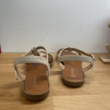 Sandales plates à brides croisées - Beige - LA BOTTINE SOURIANTE