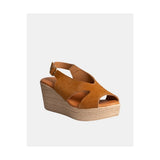 Sandales slingback compensées 5528 - Camel - EVA FRUTOS