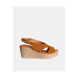 Sandales slingback compensées 5528 - Camel - EVA FRUTOS