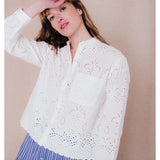 Chemise en broderie anglaise Seraphine - Ecru - C'EST BEAU LA VIE !