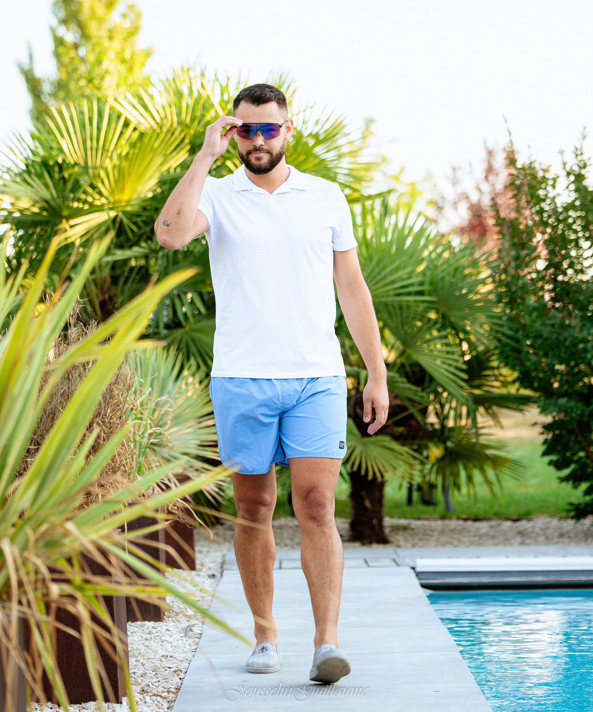 Polo l'Essentiel coton bio flamme - Blanc - IKKS Men