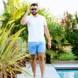 Short de bain uni Pebbleway - Cool Blue - PETROL INDUSTRIES HOMME