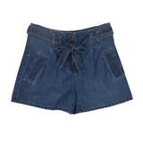 Short jean ceinturé Palmina - Bleu - C'EST BEAU LA VIE