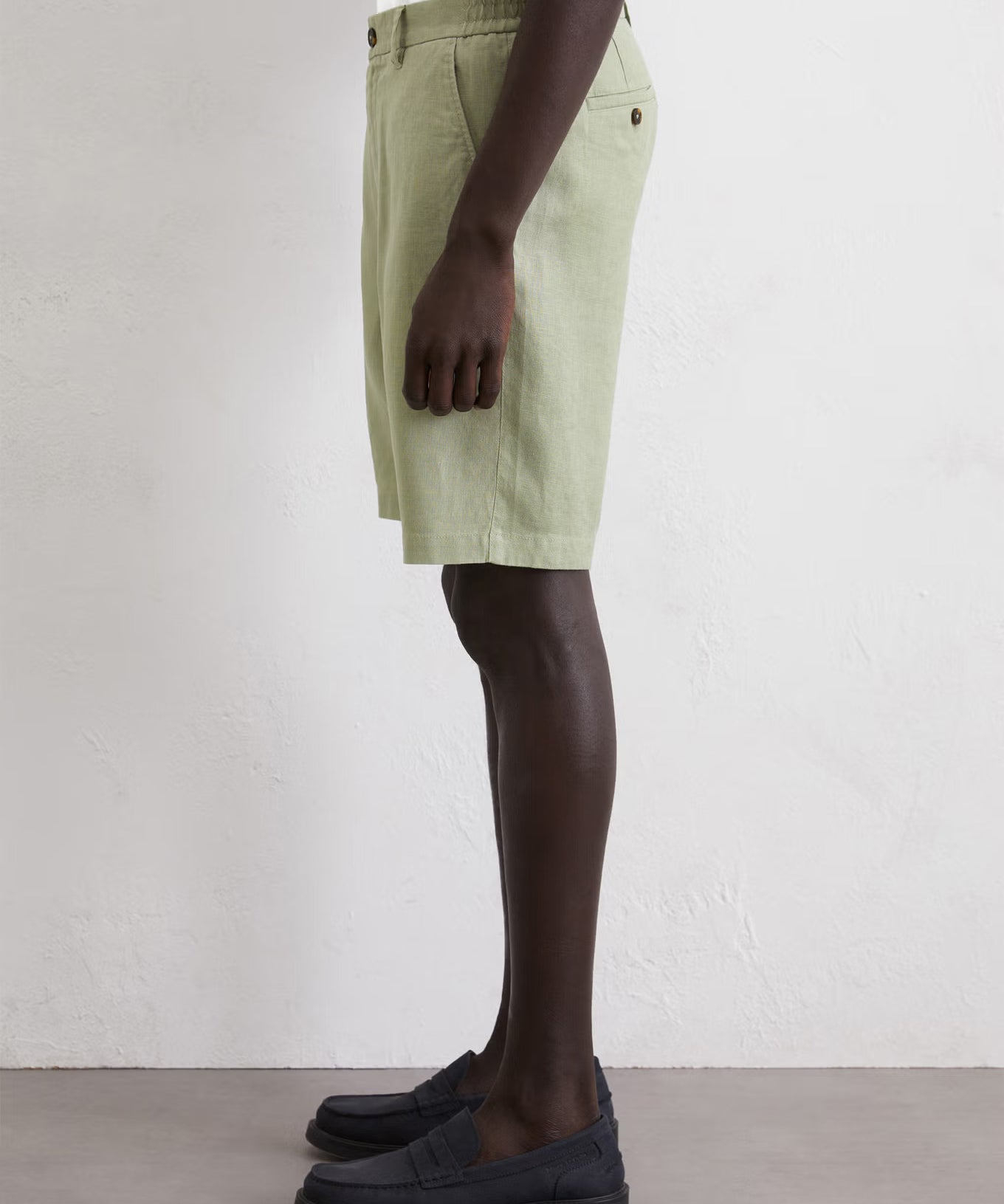 Short en lin jogger Reso - Sauge - MARC'O POLO HOMME