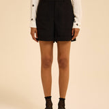 Short maxi poches et revers City - Noir - I.CODE