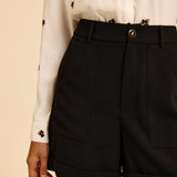 Short maxi poches et revers City - Noir - I.CODE