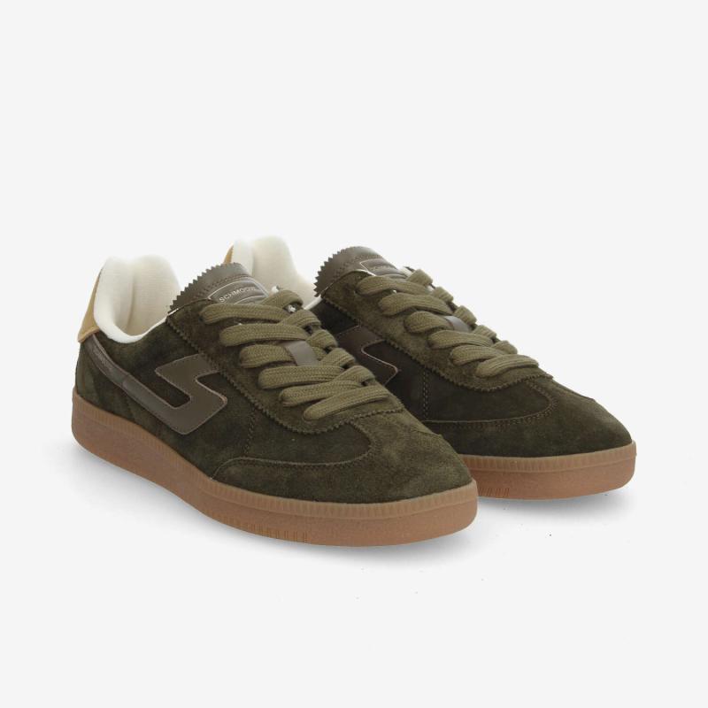 Sneakers urbaines en cuir Sheffield - Kaki - SCHMOOVE MEN